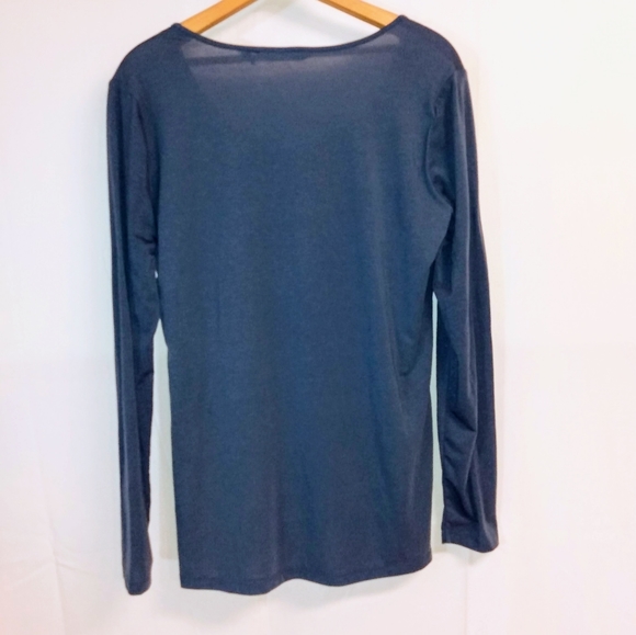 Athleta blue long sleeve scoop neck layered top - Picture 2 of 9
